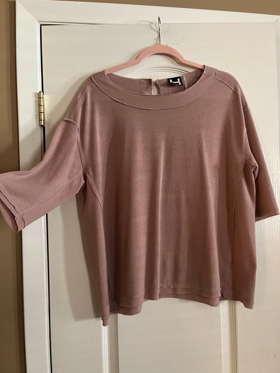 H by bordeaux Tops - H by bordeaux Dusty Rose Short Sleeve Relaxed Tee